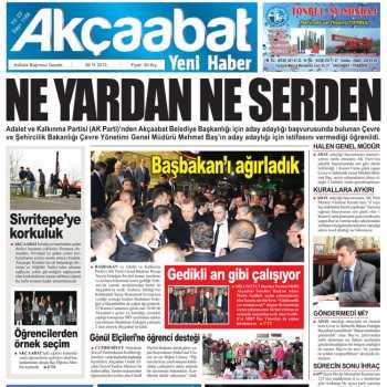  Akçaabat Yeni Haber Gazetesi