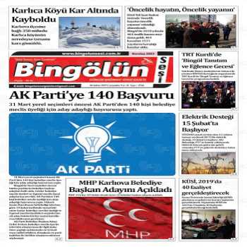  Bingöl'ün Sesi Gazetesi