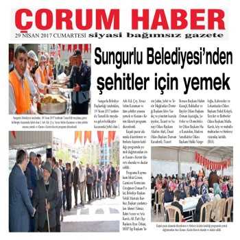  Çorum Haber Gazetesi