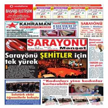  Sarayönü Manşet Gazetesi